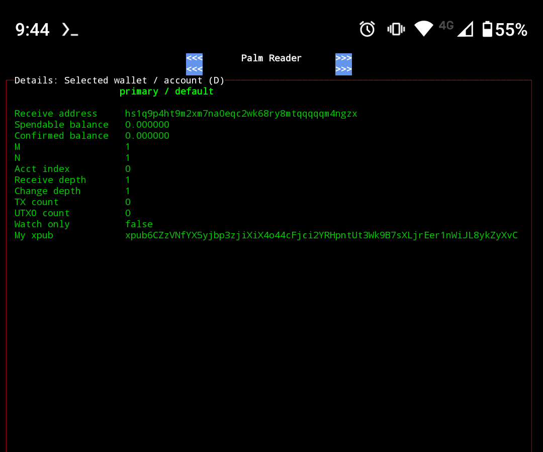 Palmreader HSD on Android