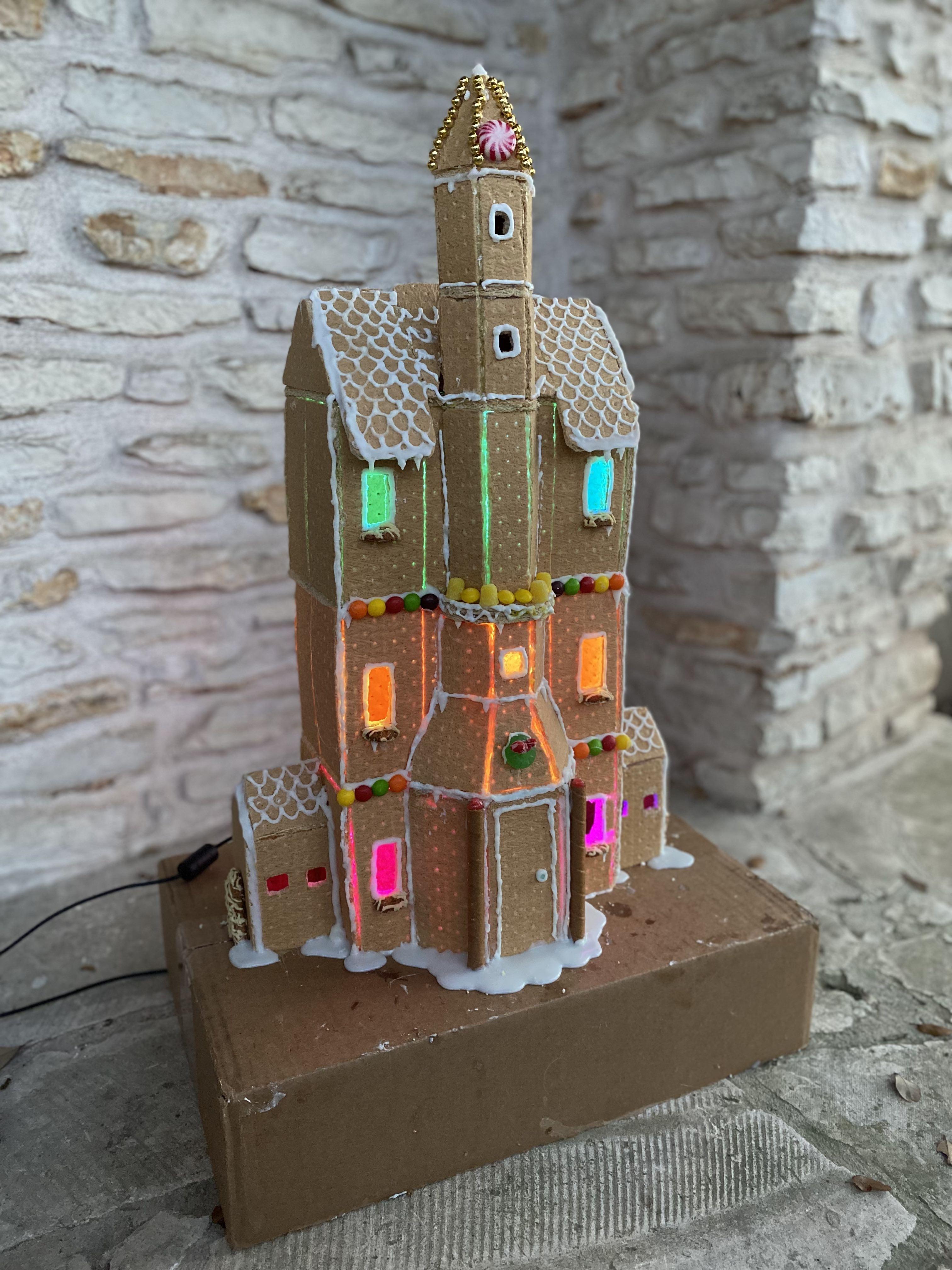 EPIC 3 Story Light-Up Gingerbread Castle With Neopixels + Arduino