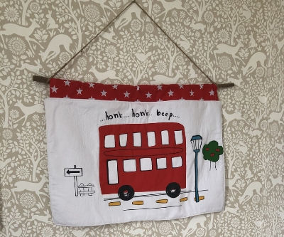 Kid's Wall Hanging From a Fabric Remnant