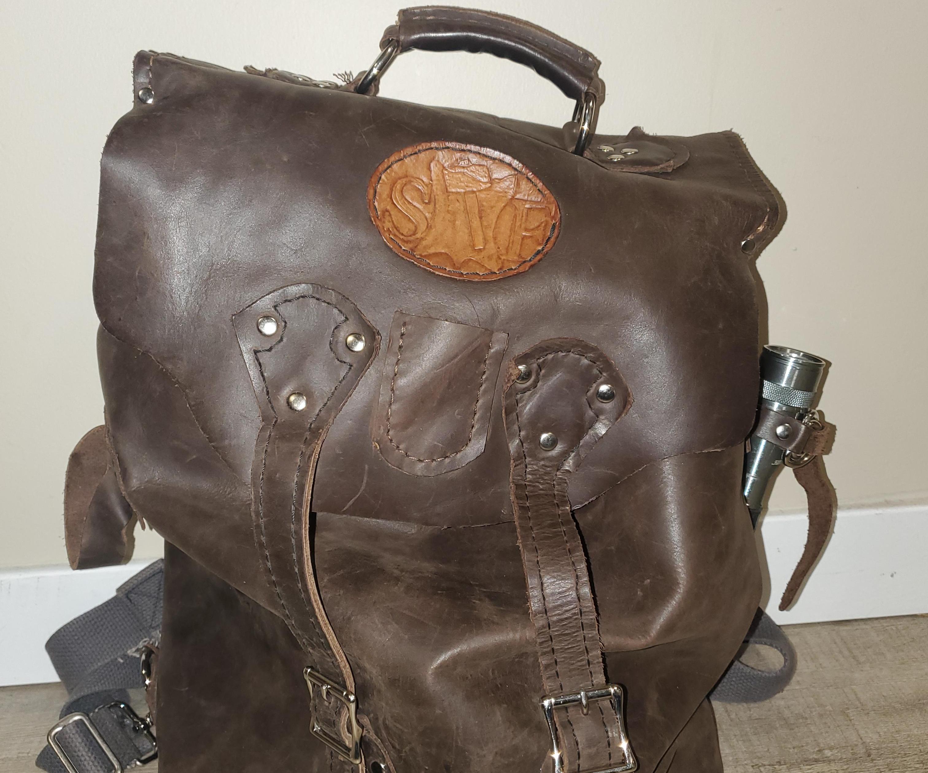 Commuter-Style Leather Backpack