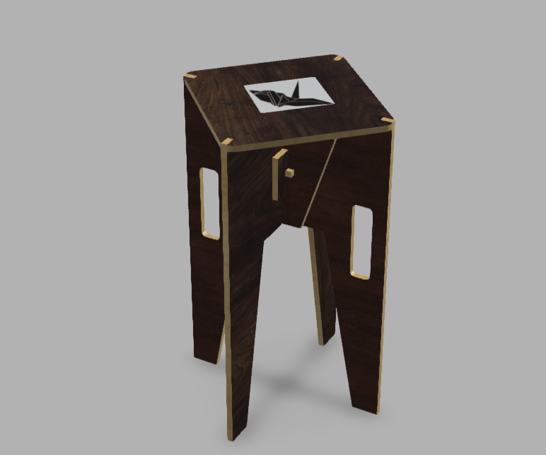 Taburete Armable De Madera