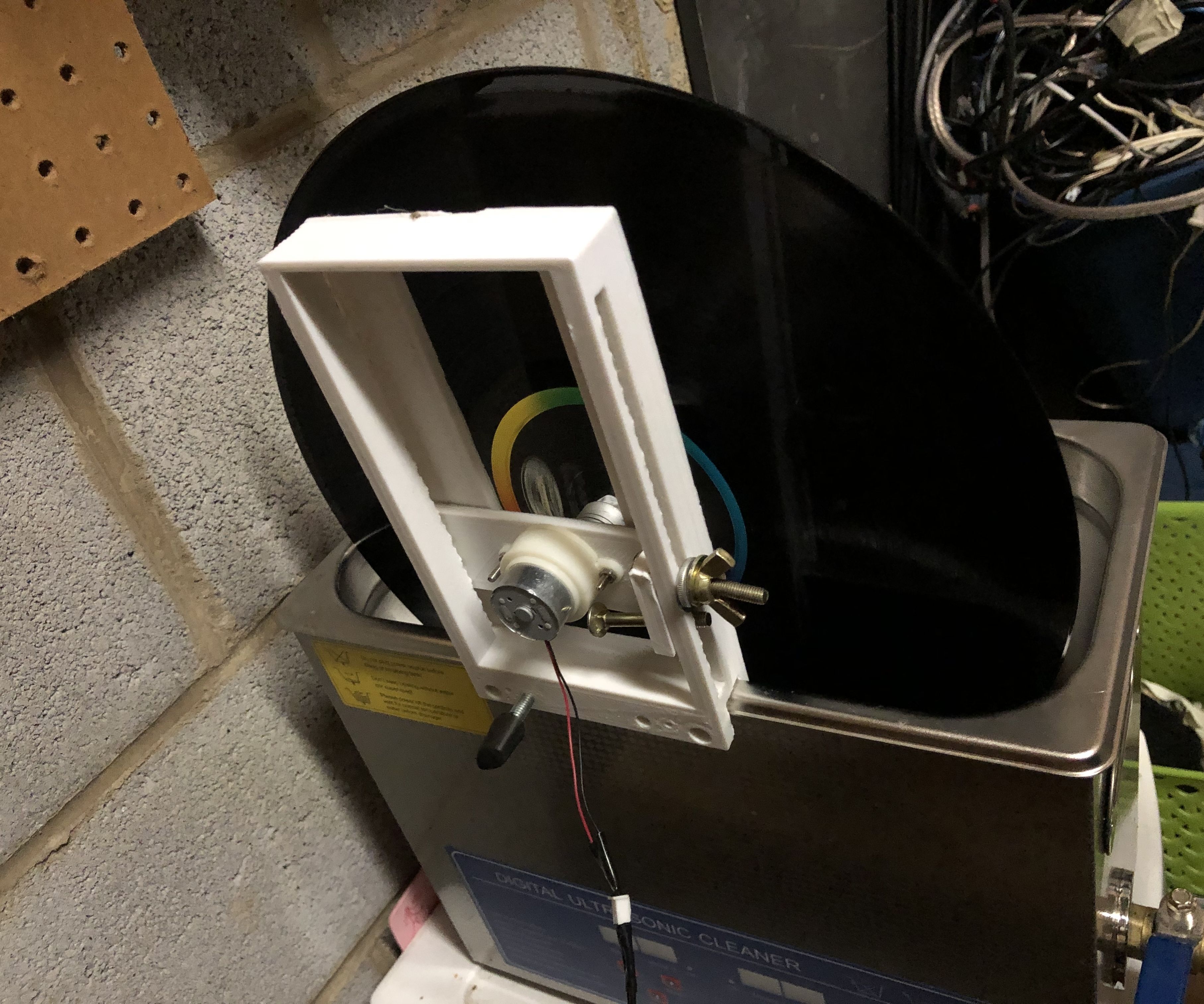 3d Printed Ultrasonic Record Cleaner Attachment