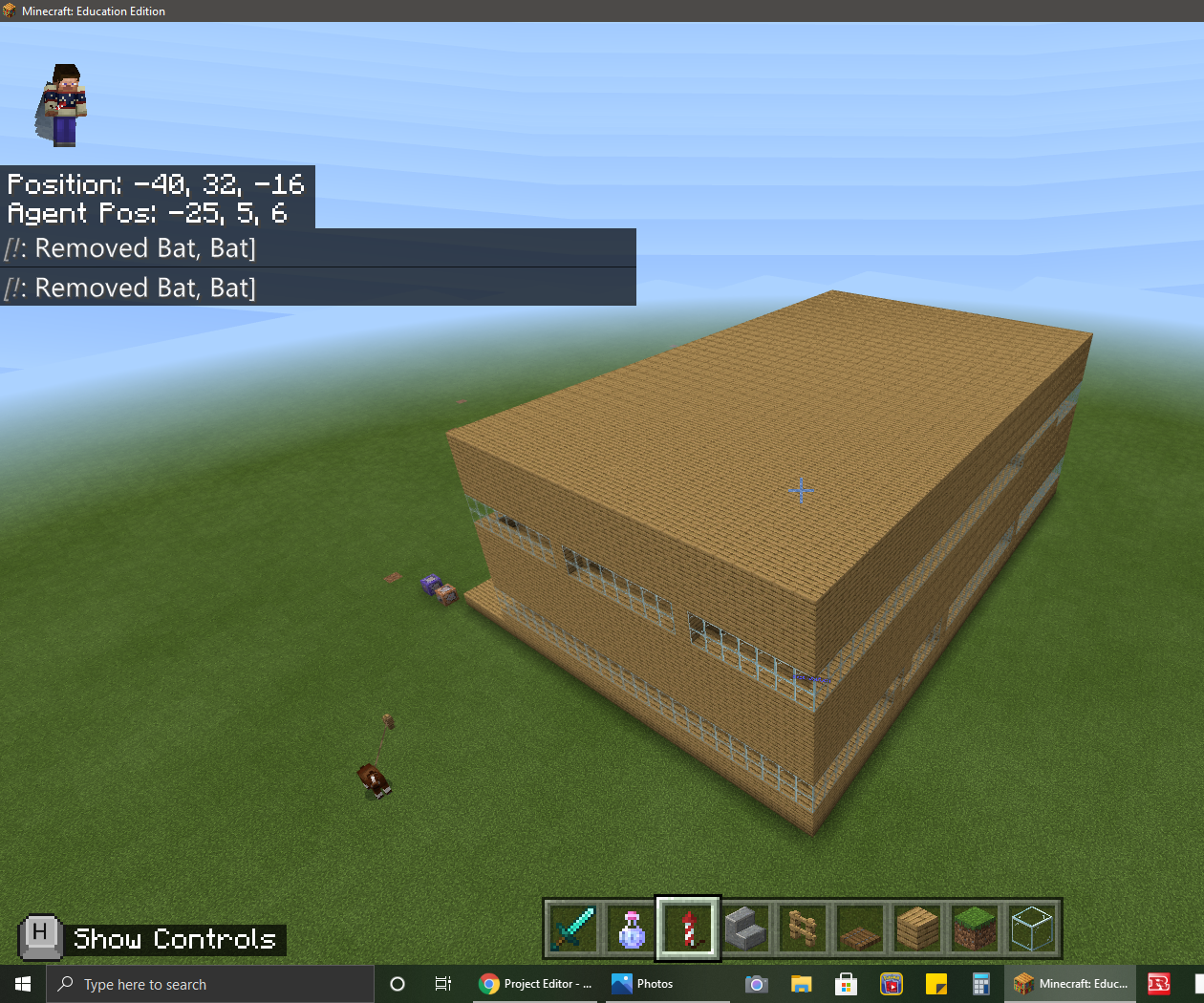 Coding a Mansion in Minecraft Education Edition