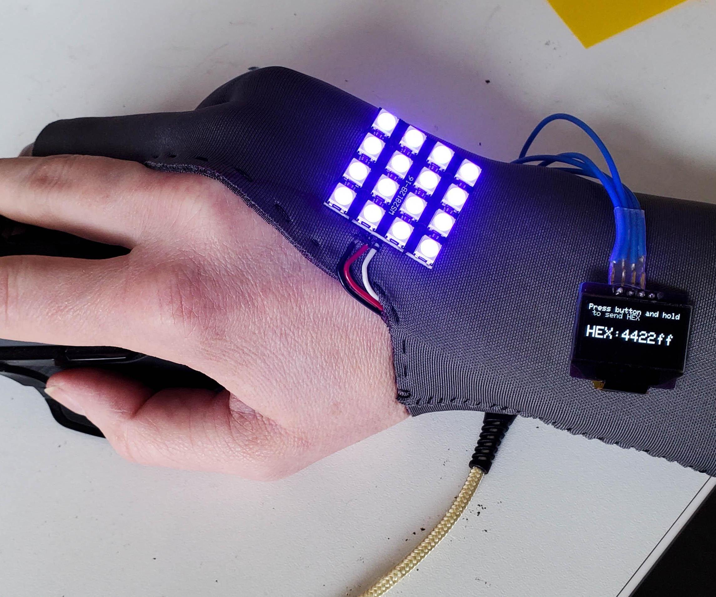 Arduino Color Sensing Glove That Sends the HEX Code to Your Computer!