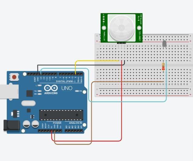 Gesture Activated LED Using PIR Sensor