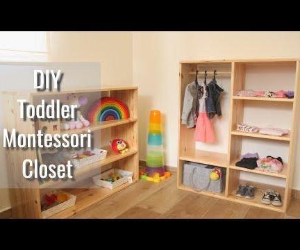 Toddler Montessori Closet // Free 3D Plans! // DIY Woodworking Kids Furniture