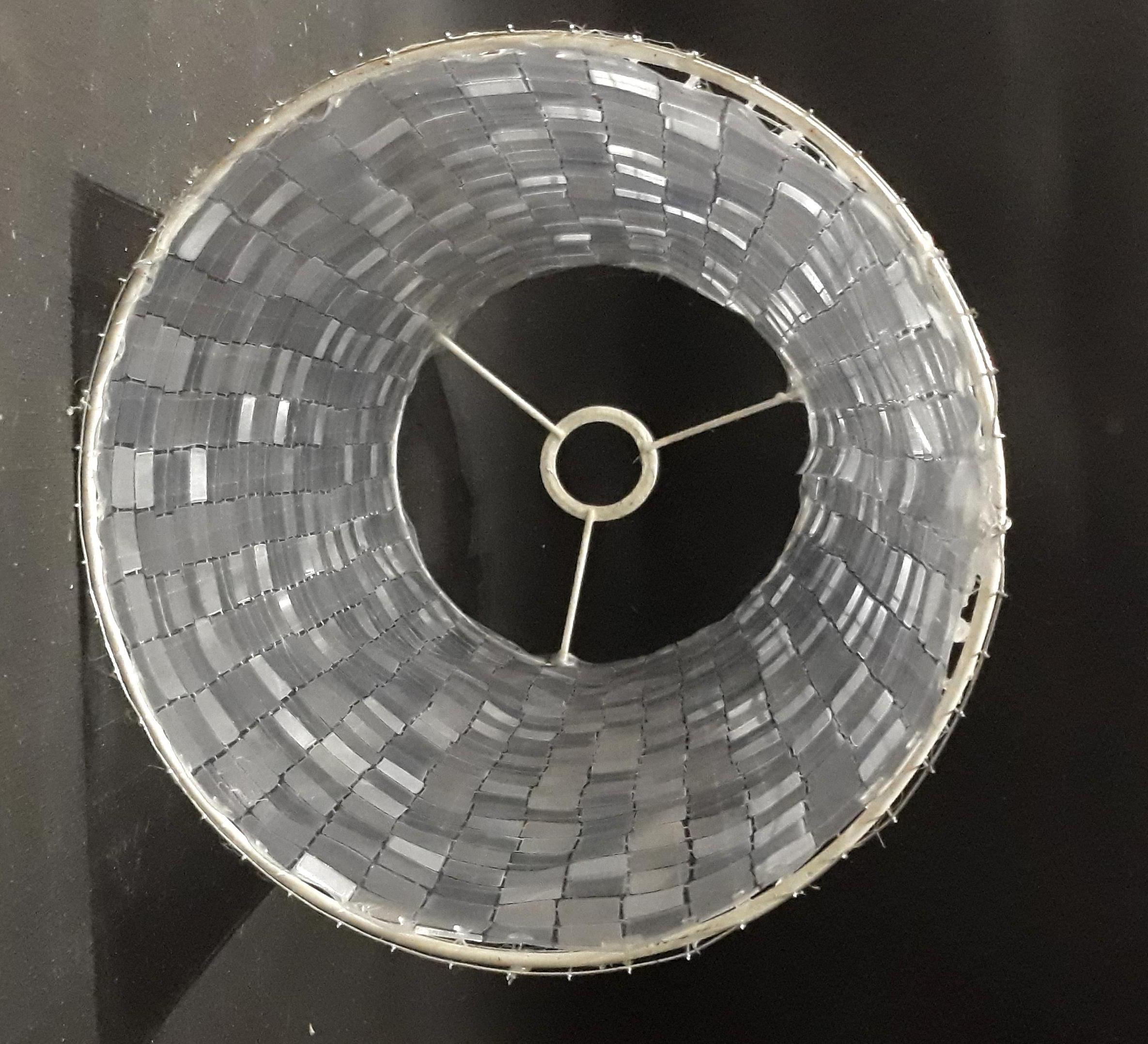 Shimmering Hanging Wire Lamp