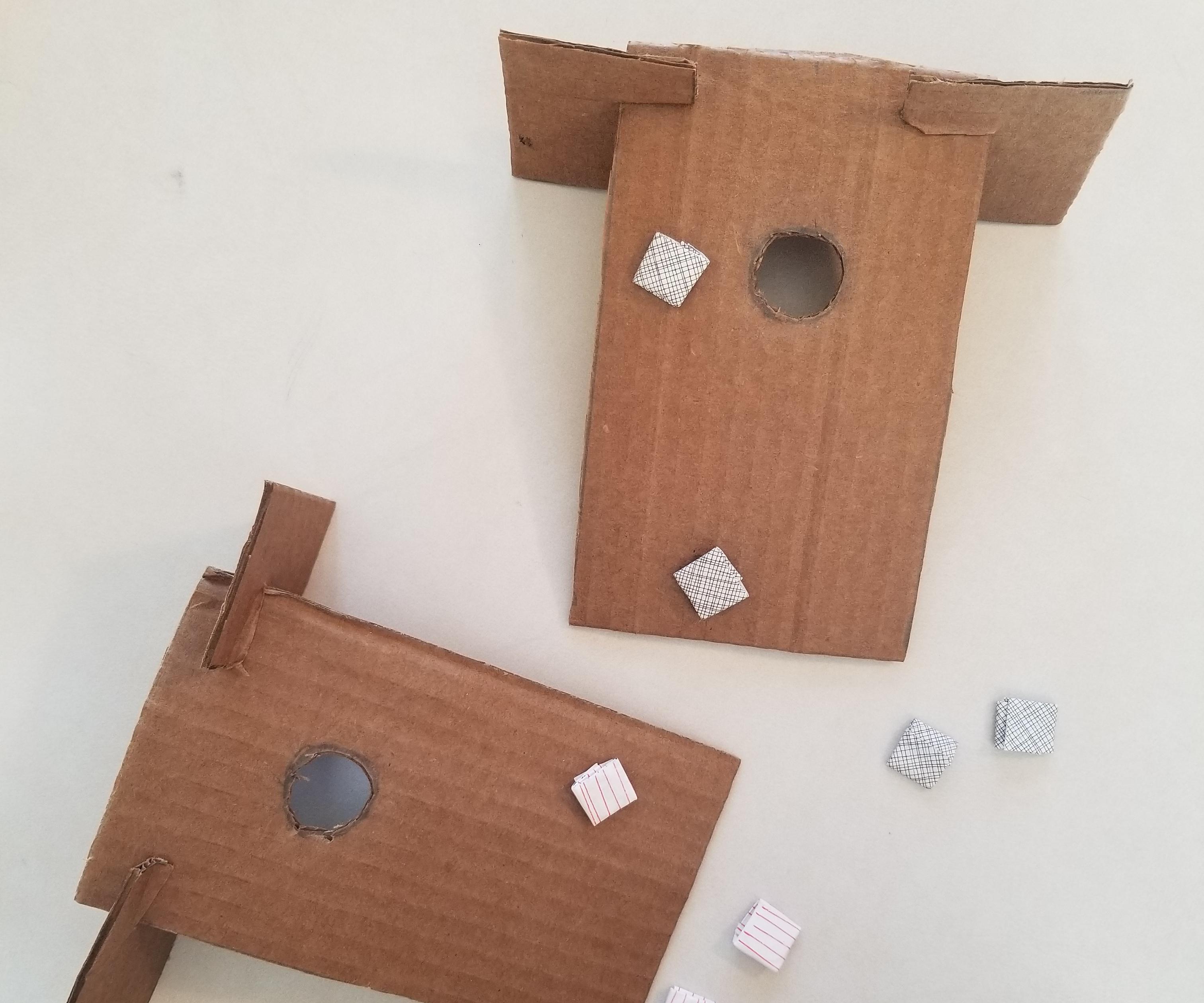 Mini Cardboard Cornhole