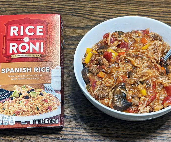 Turn Box Spanish Rice Into Stuffed Peppers Hotdish