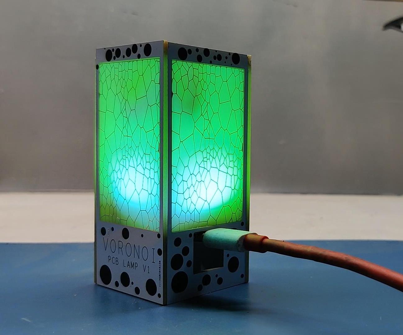 Voronoi Diagram Based PCB Lamp V2