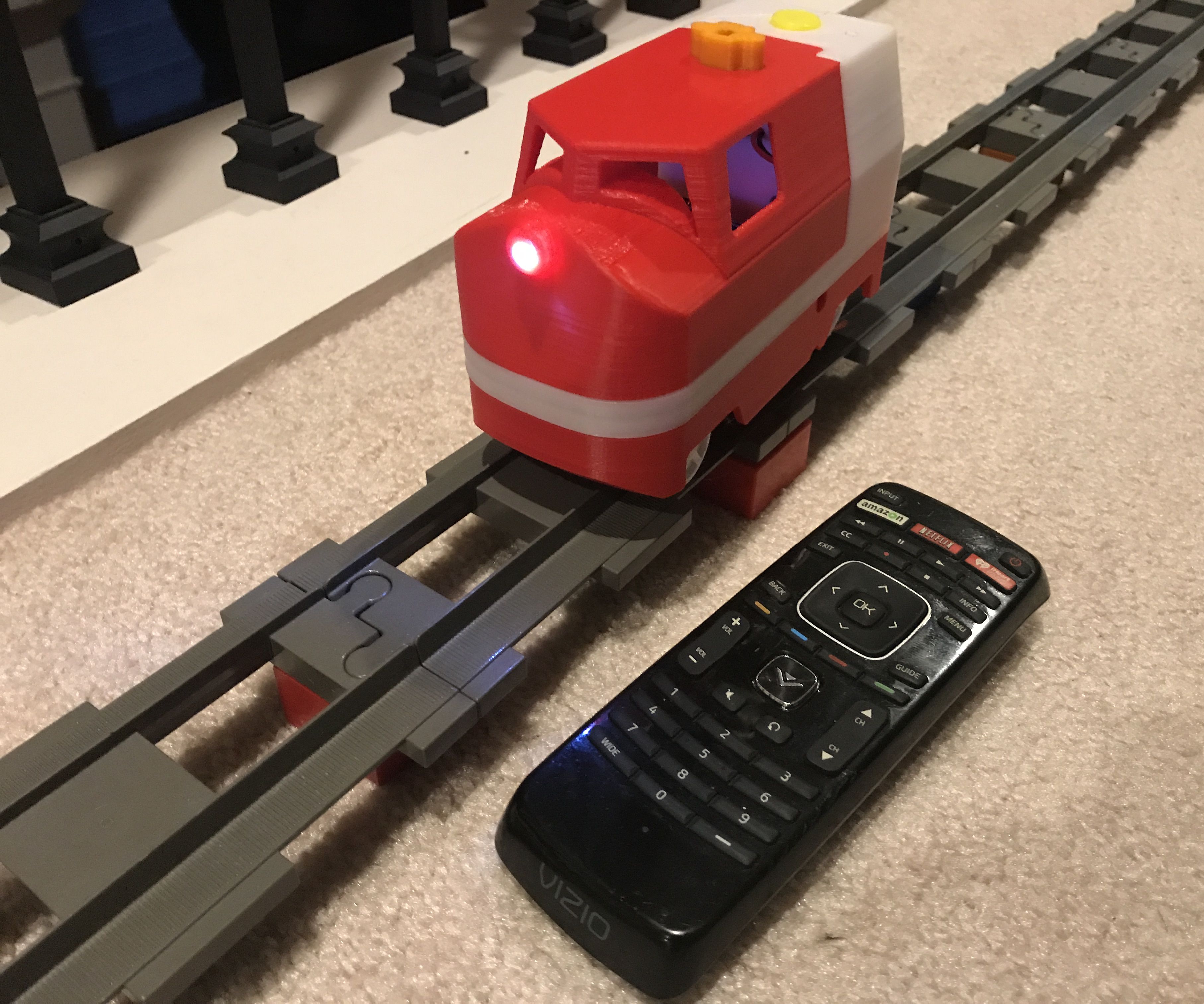 IR Controlled Lego Duplo Compatible Motorized Locomotive 