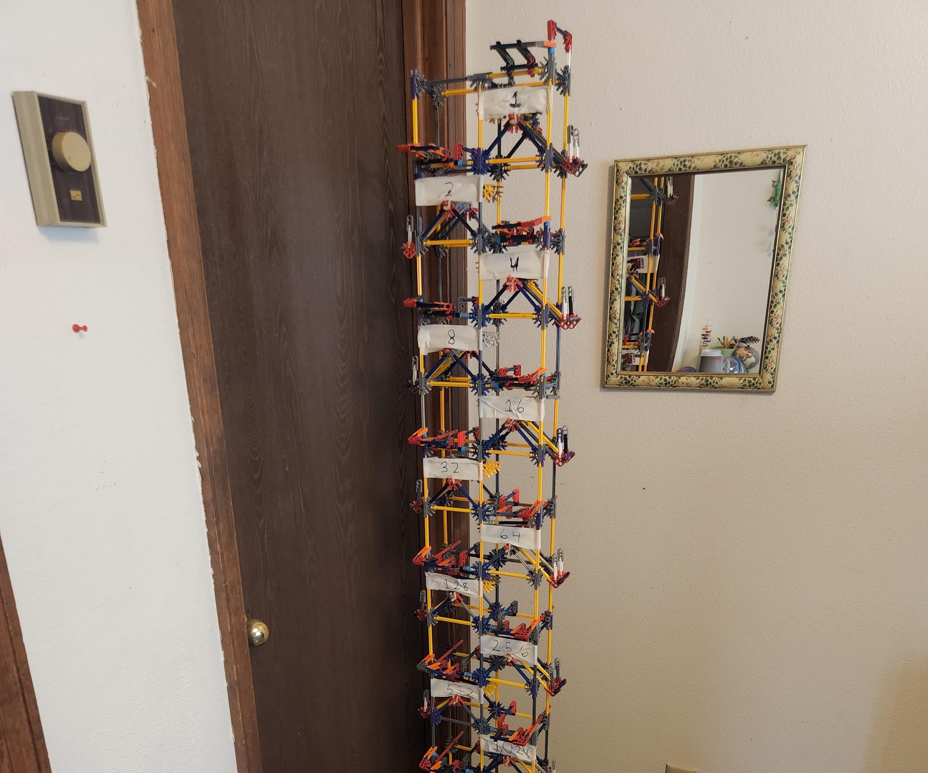 Vertical Knex Binary Counter/Adder