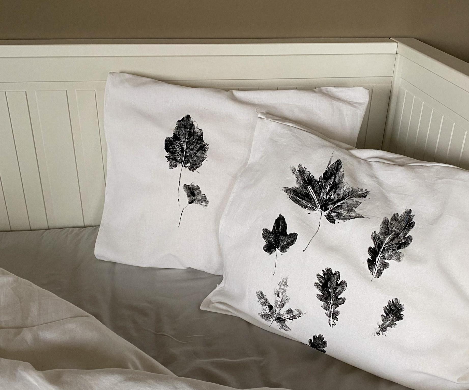 Leaf Print Pillow Cases