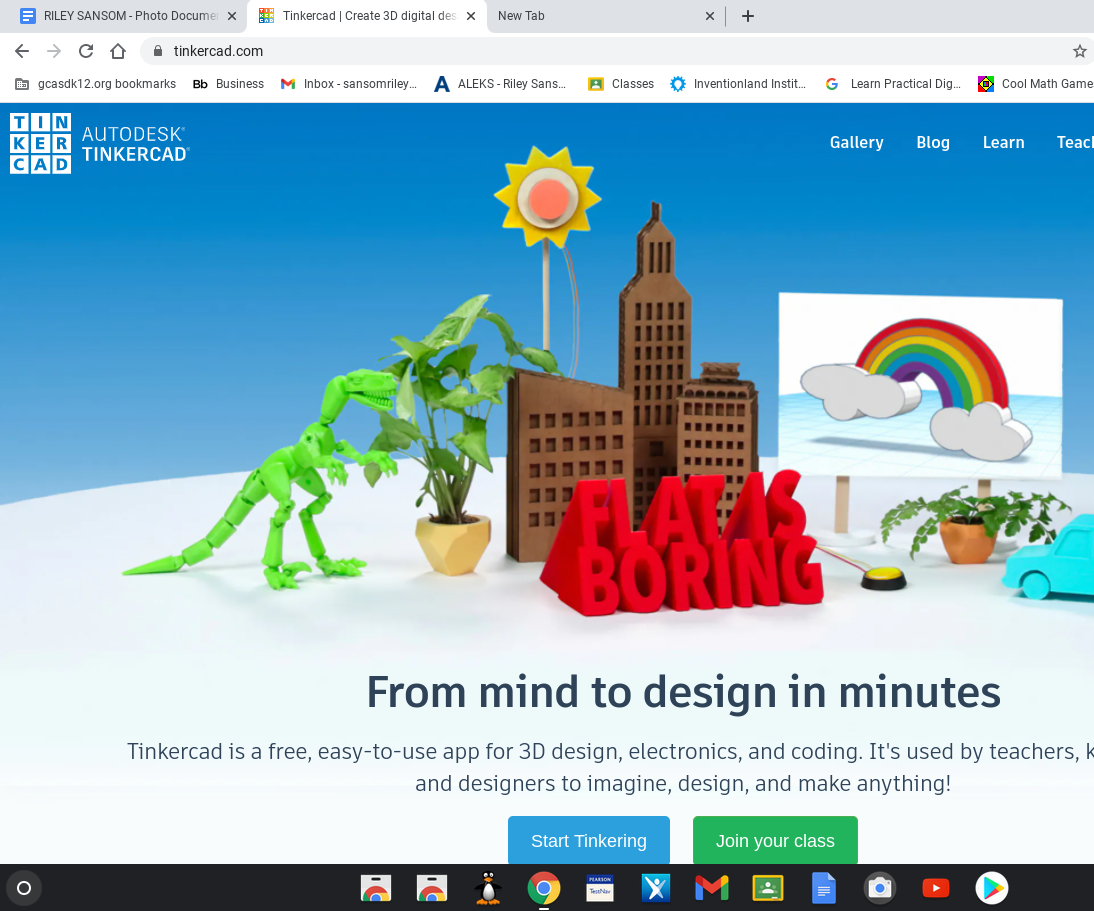 Step One Login to Tinkercad and Hit the Button Make New Design 
