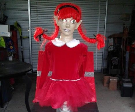 Paper Mache Christmas Elf Jack in the Box  