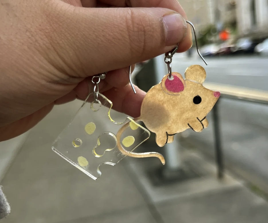 How to Make Cute Cheese and Mouse Earrings!