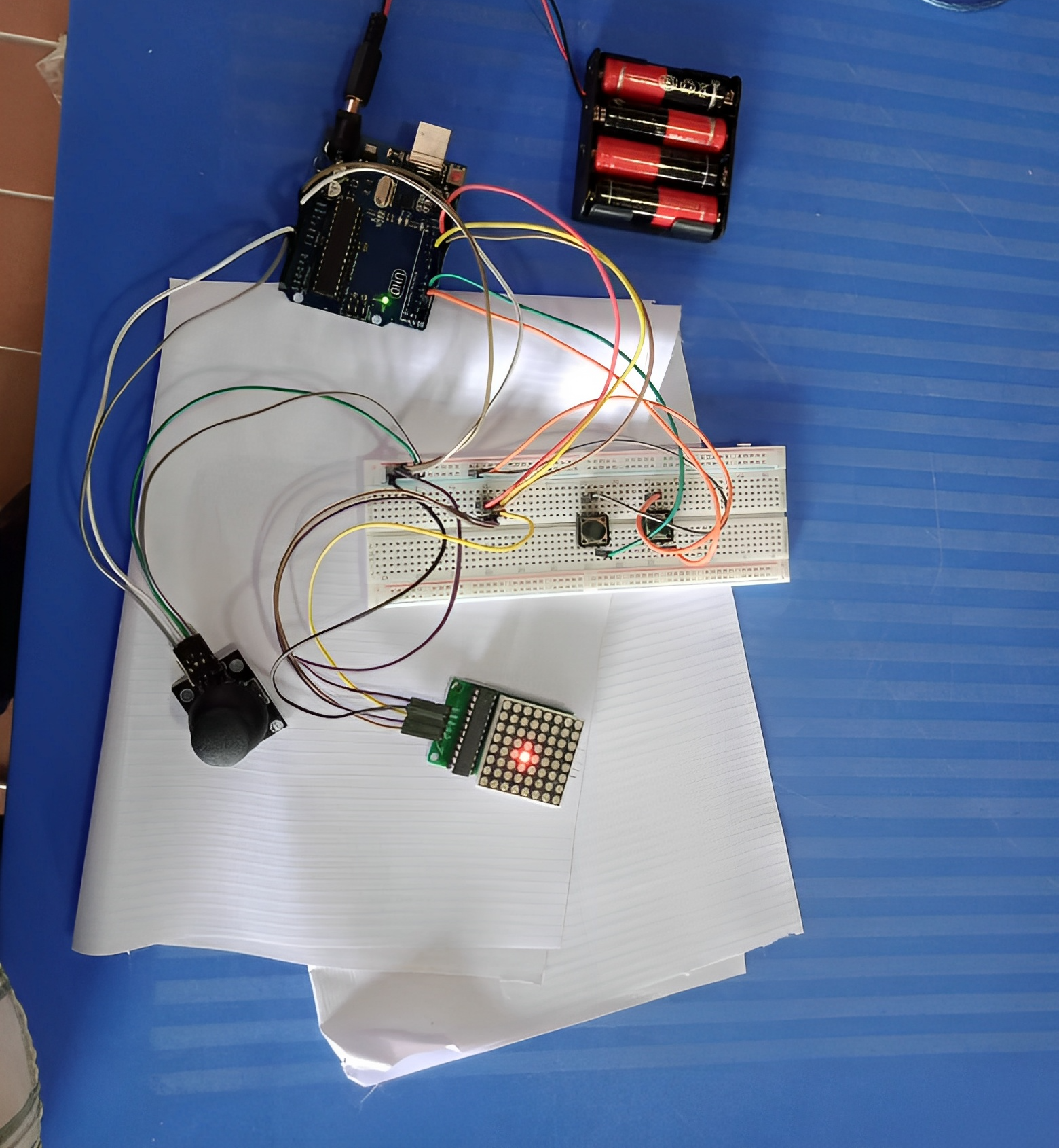 Interactive LED Matrix Controller With Joystick and Buttons