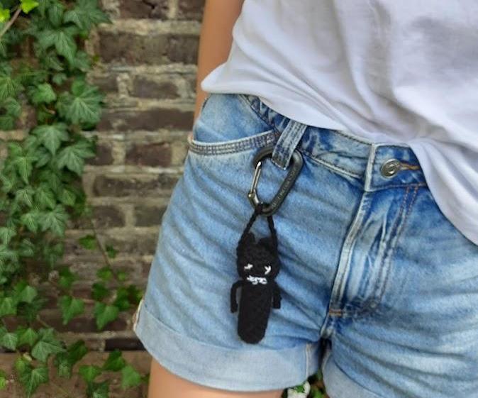 Crochet Cat Lipbalm Holder