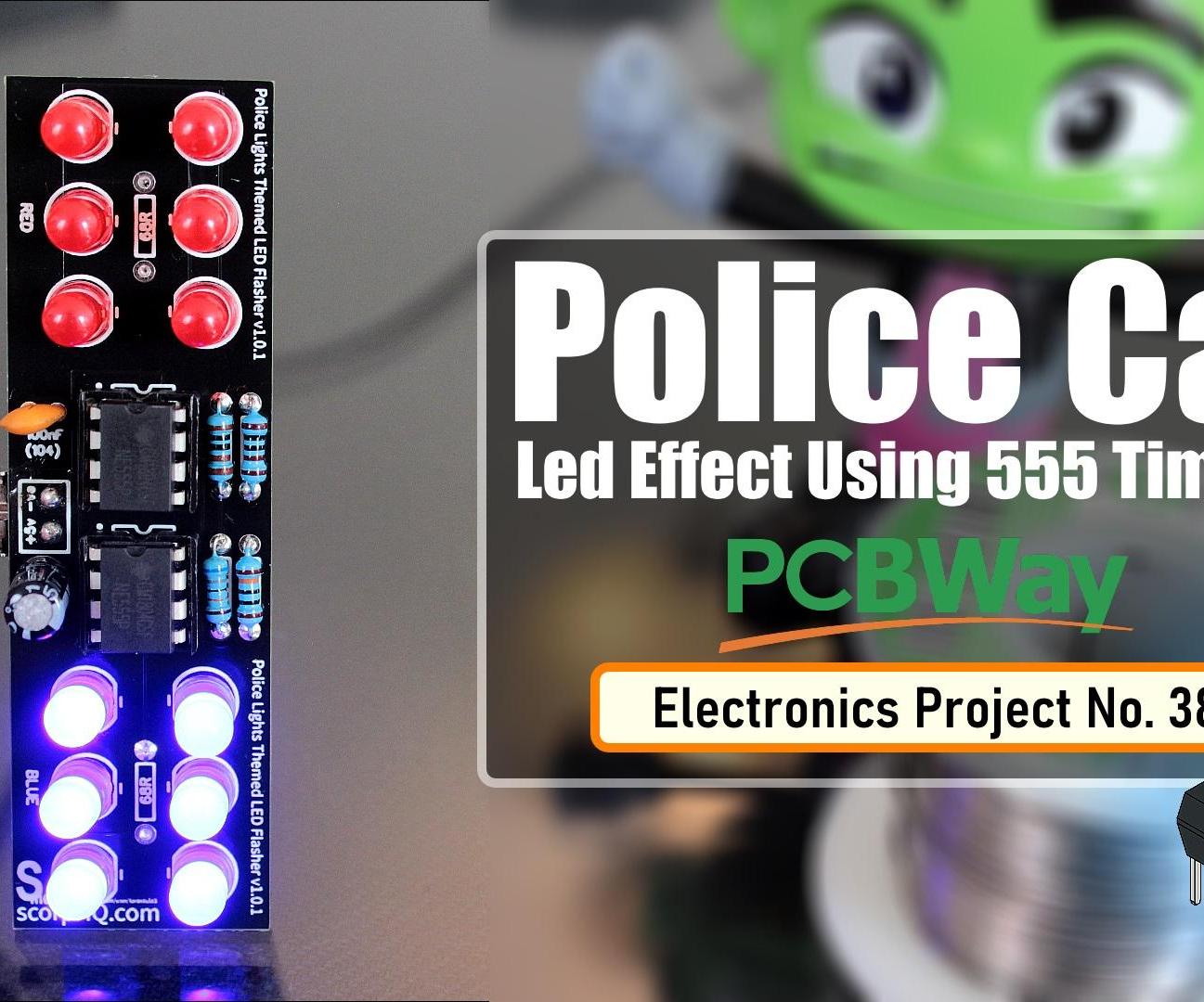Police Car Led Effect Using 555 Timer IC