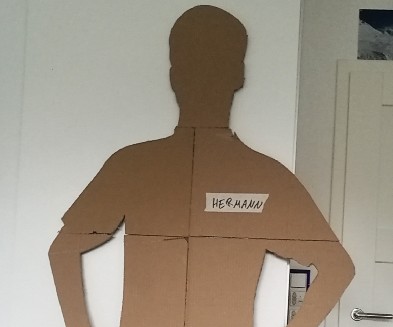 Scaring People With a Cardboard Cutout of Myself