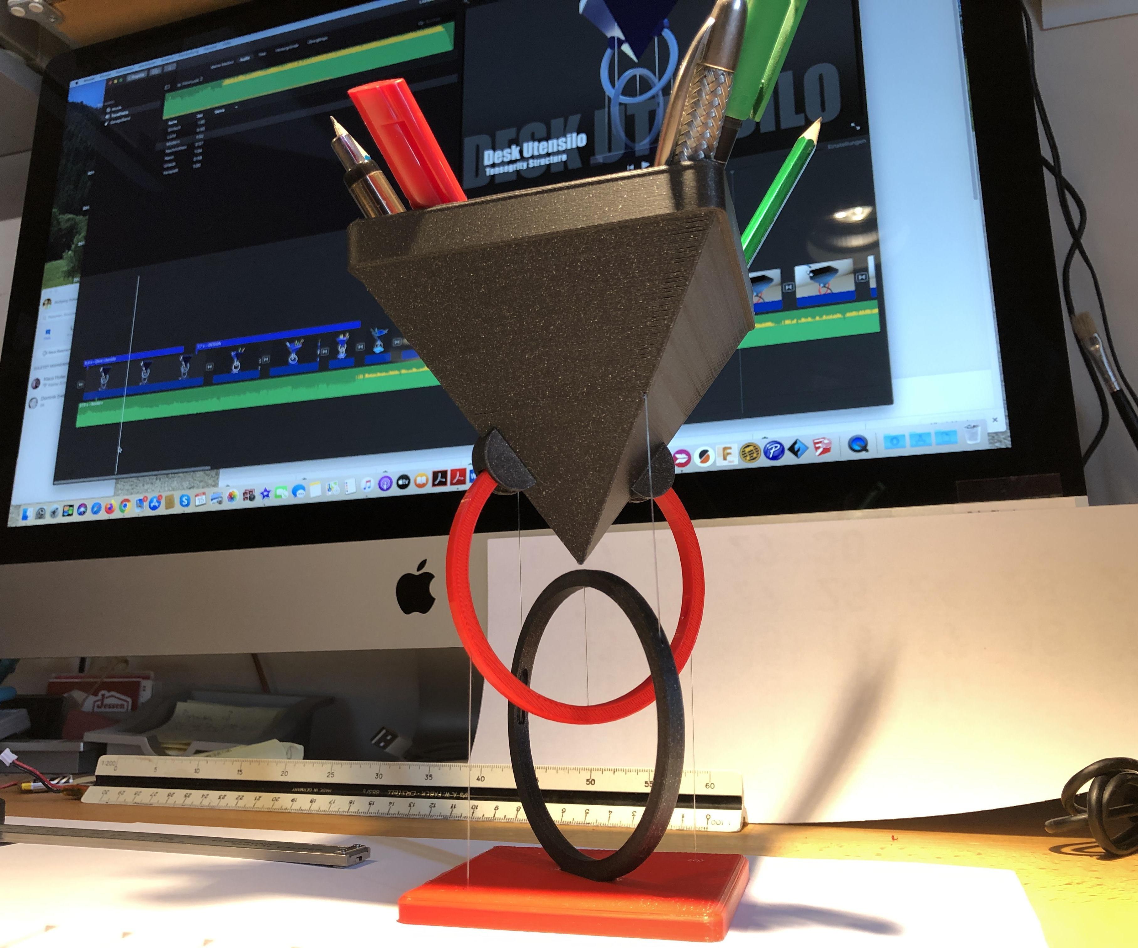 Floating Desk Utensilo - Tensegrity - 3D Printed