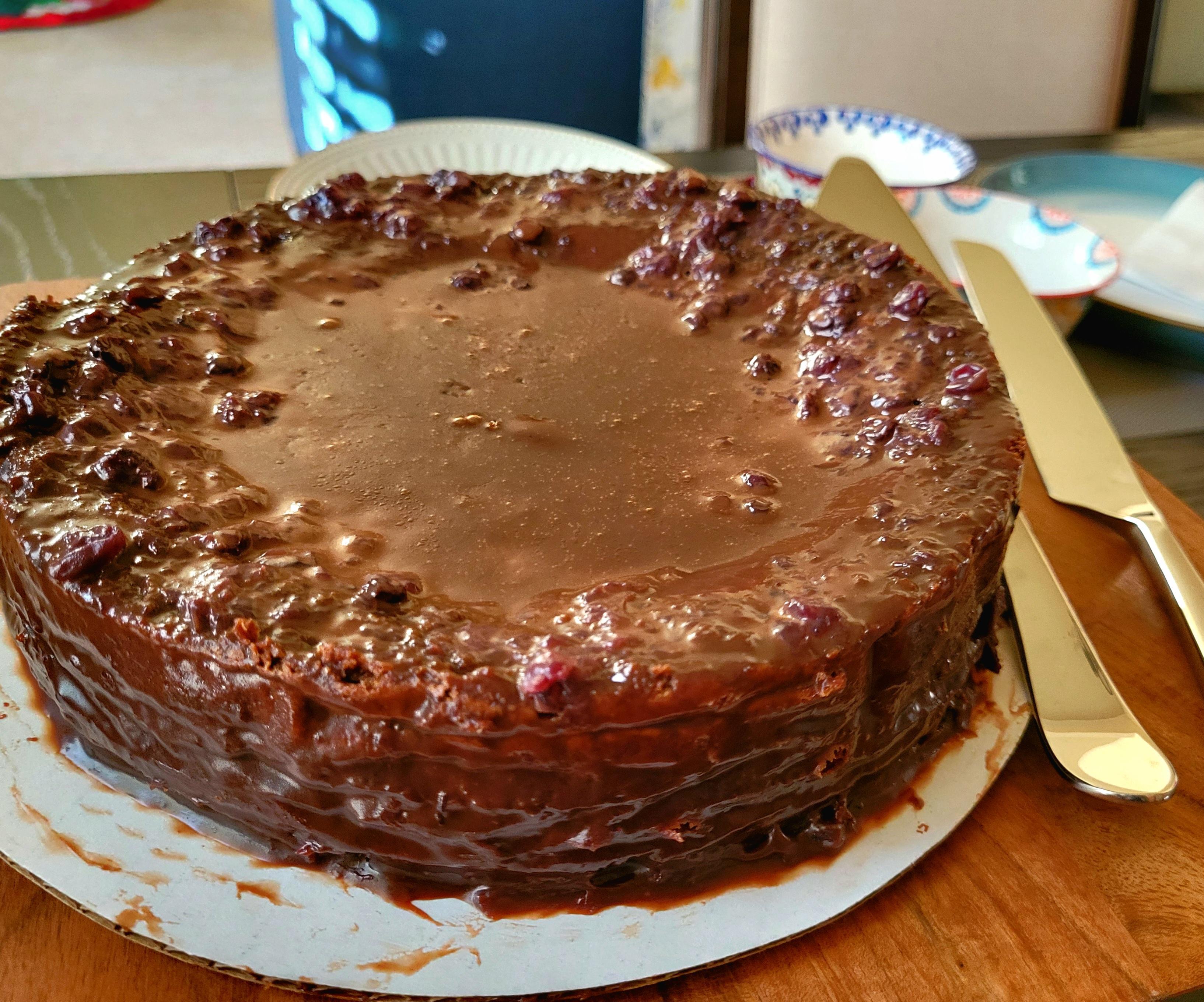 Gluten-Free Almond Flour Chocolate Torte (Cake) With Chocolate Ganache