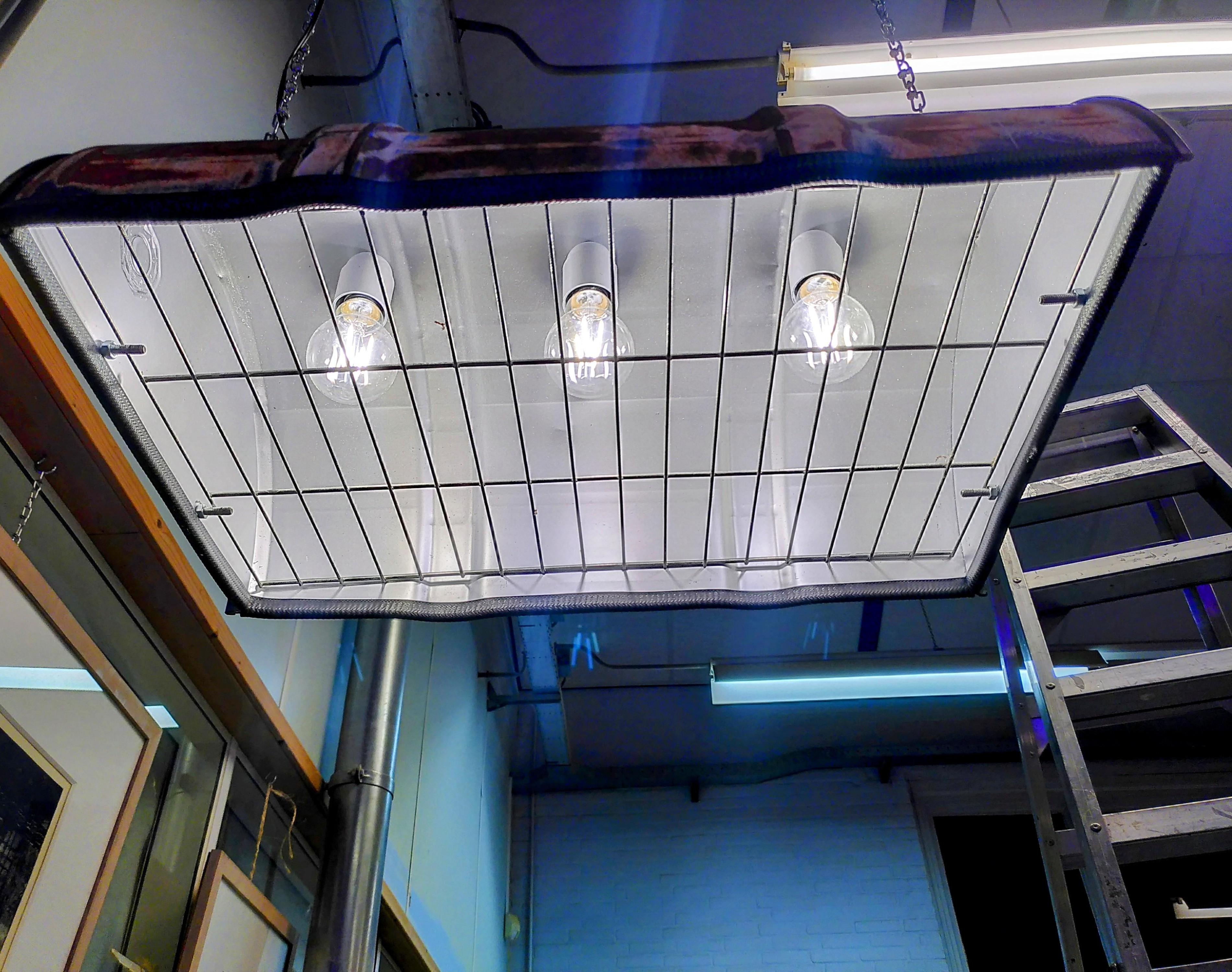 Industrial Apocalypse Pendant Lamp From an Old Oil Barrel