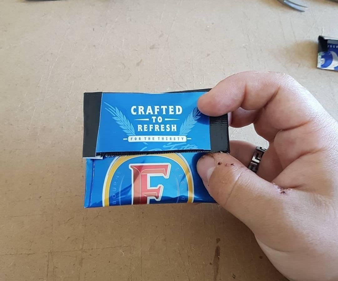 Metal Container Made From Old Cans