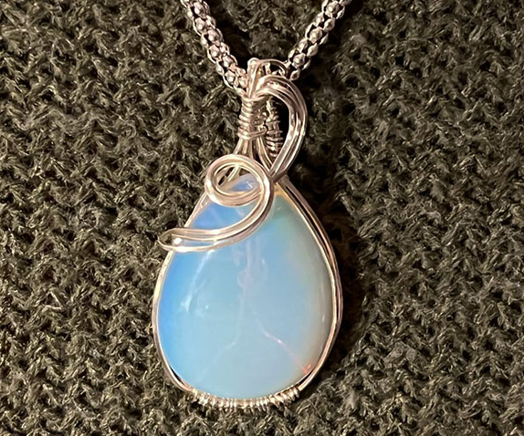 Wire Wrapped Moonstone Pendant
