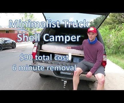 DIY Cheap Minimalist Truck Shell Camper Bed Platform