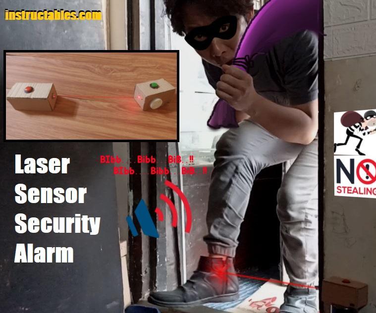Laser Beam Sensor Security Alarm