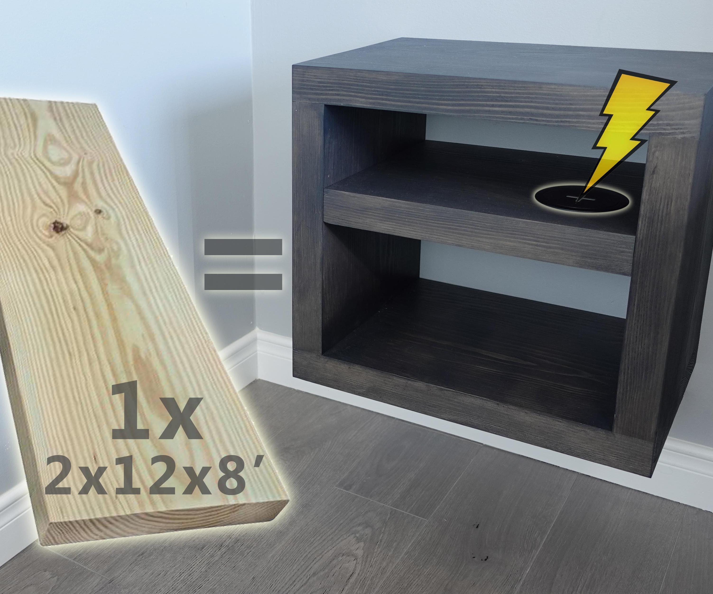 20$ Nightstand From Single 2x12 Lumber