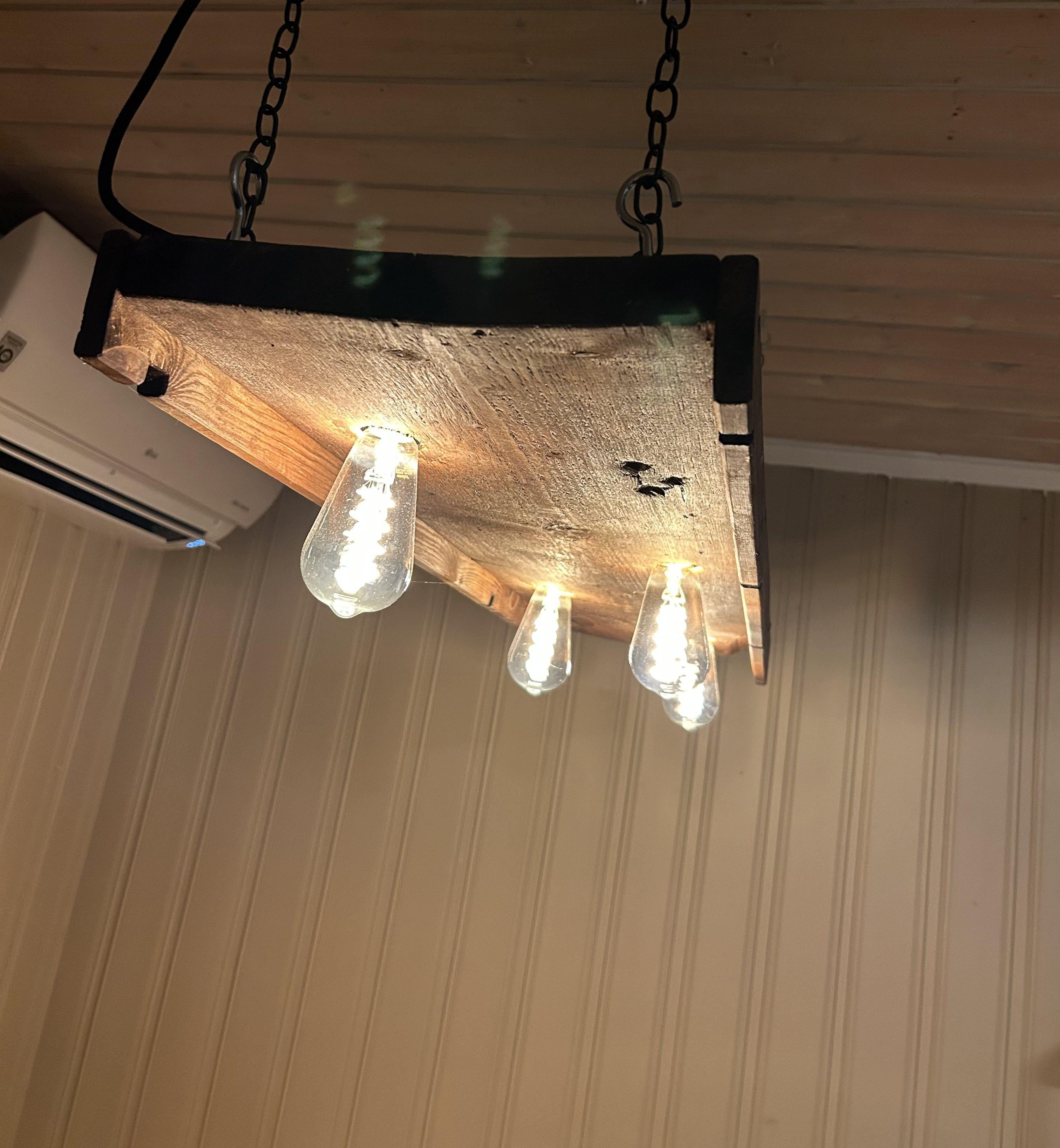 Homemade Hanging Light With Edison Bulbs